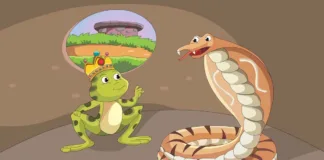 The Greedy Cobra and Frog King Story In Hindi
