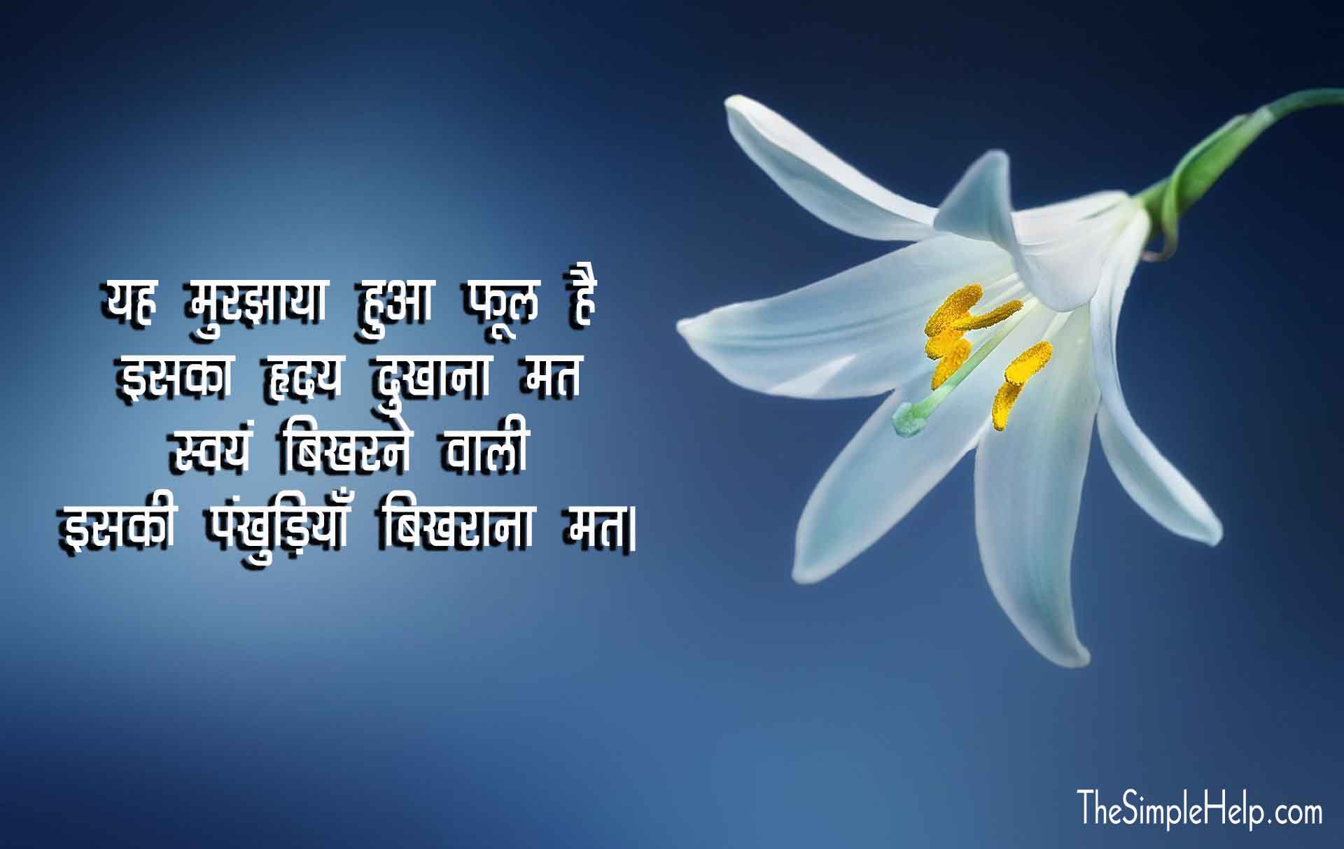 Poem on Flowers in Hindi