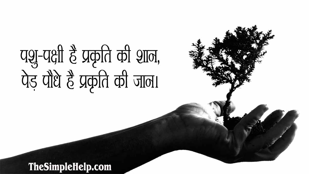 Save Trees Quotes In Hindi