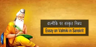 Essay on Valmiki in Sanskrit