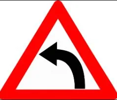 Left hand curve sign