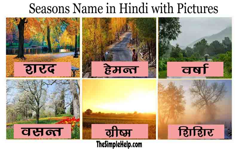 Seasons In India In Hindi And English