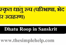 Dhatu Roop in Sanskrit
