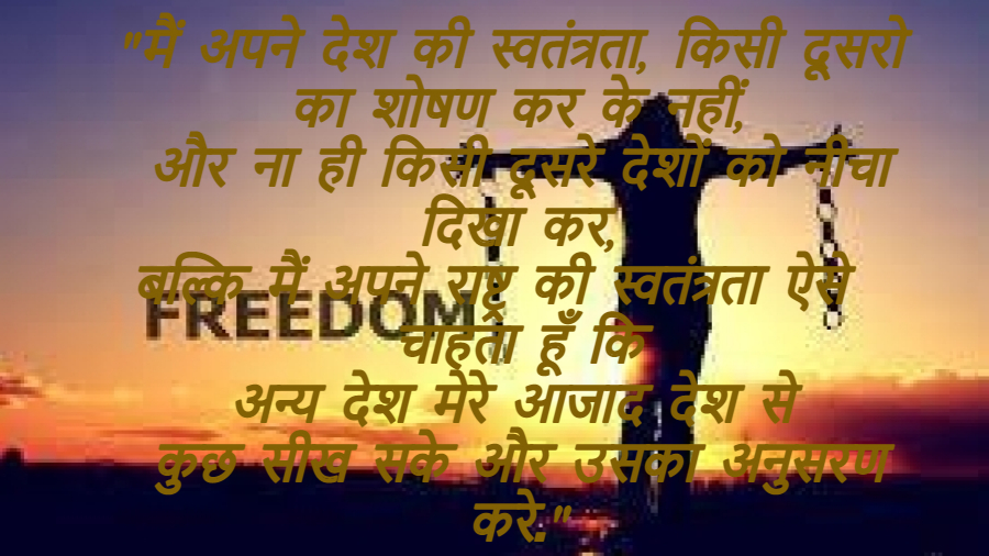 speech on freedom in hindi