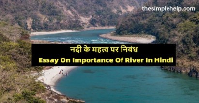 if i am a river essay in hindi language