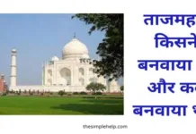 Taj Mahal Kisne Banaya Tha